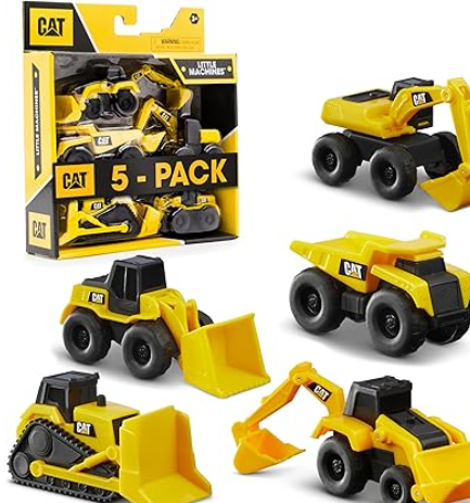 CatToysOfficial Little Machines™ - 5 Jouets de Construction CAT - Véhicules de Construction